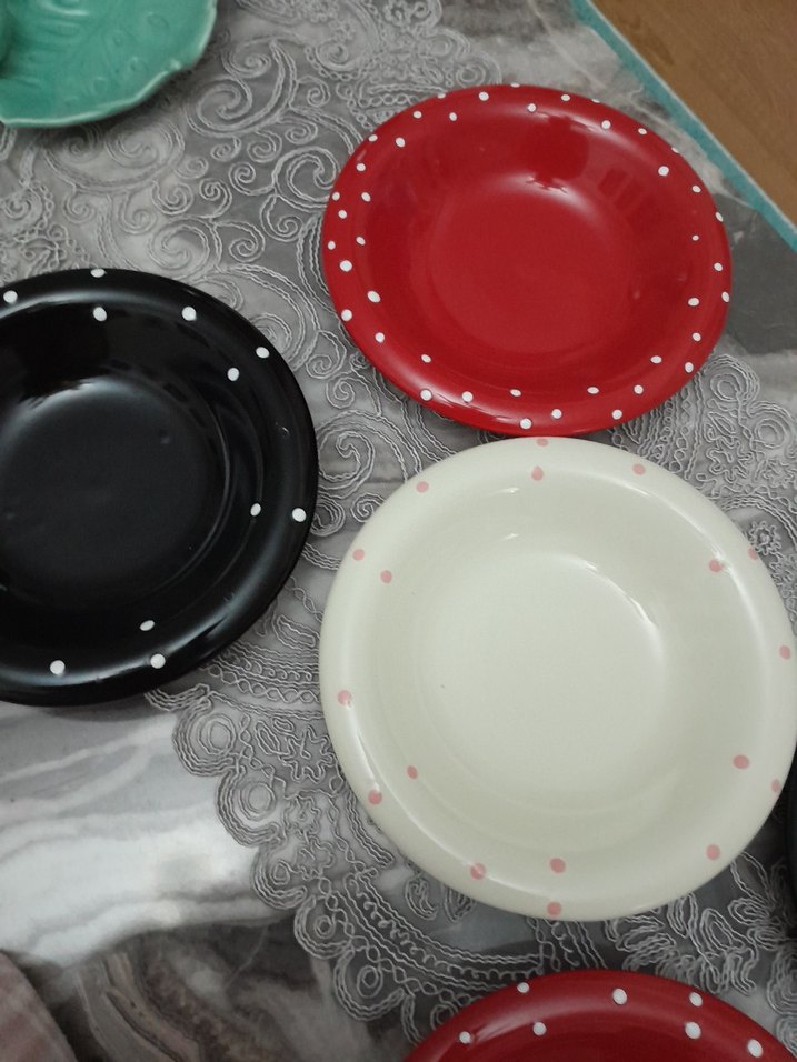 Renkli Puantiyeli 5'li Tabak Seti - Görsel 5