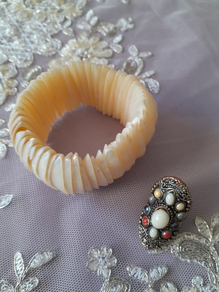 hakiki sedef Bileklik ve yüzük - Görsel 5