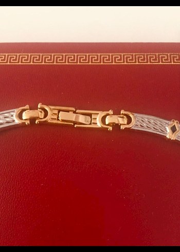 altın ve rodyum  kaplama kararmaz unisex Kolye - Görsel 4