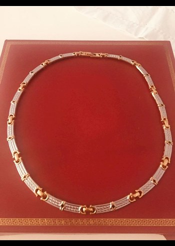 altın ve rodyum  kaplama kararmaz unisex Kolye - Görsel 6