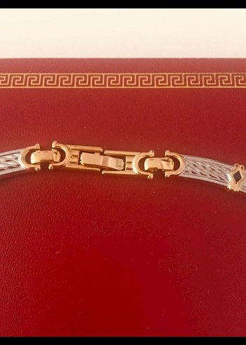 altın ve rodyum  kaplama kararmaz unisex Kolye - Görsel 7