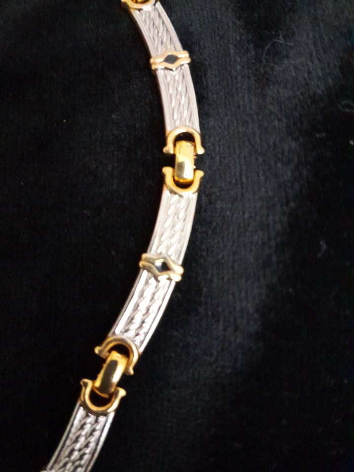 altın ve rodyum  kaplama kararmaz unisex Kolye - Görsel 3