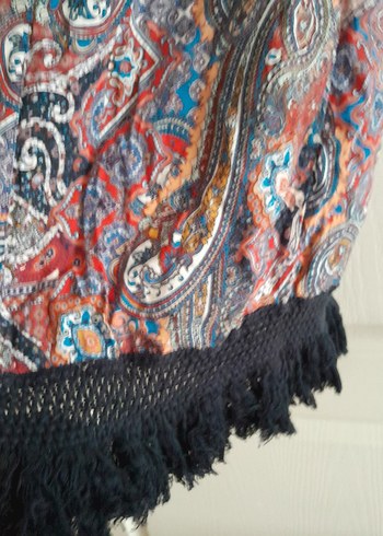 Bohem Çok Renkli Uzun Hamile Tunik - Görsel 7