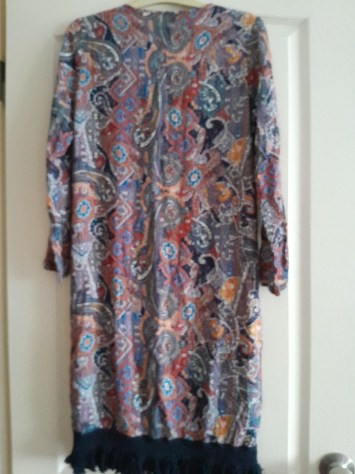 Bohem Çok Renkli Uzun Hamile Tunik - Görsel 2