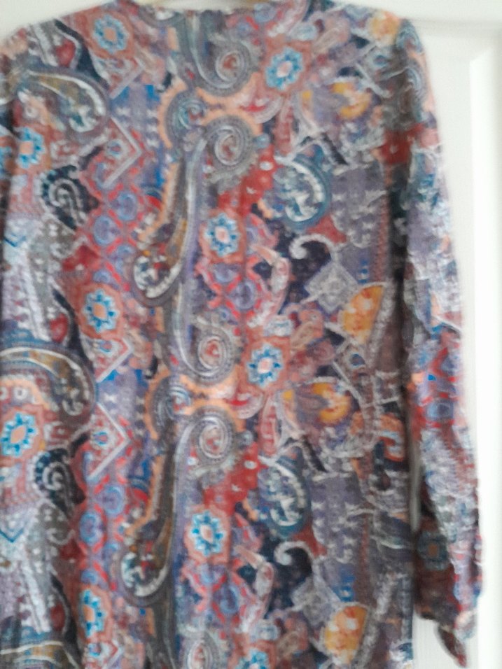 Bohem Çok Renkli Uzun Hamile Tunik - Görsel 5