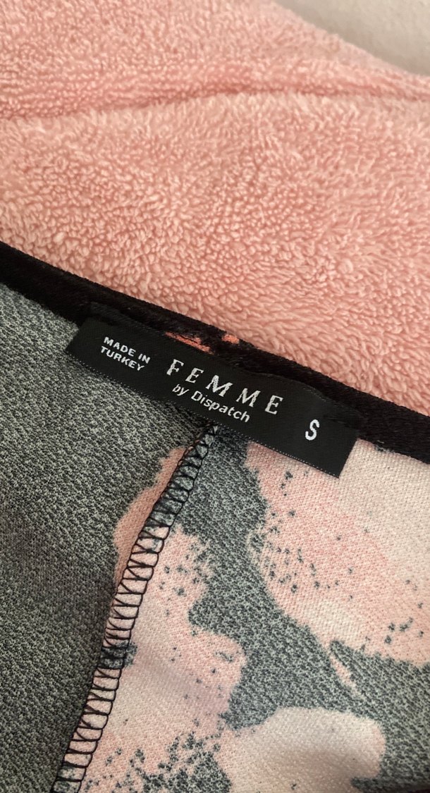 Japon kiraz çiçek Desenli V Yaka Midi Elbise - Görsel 2