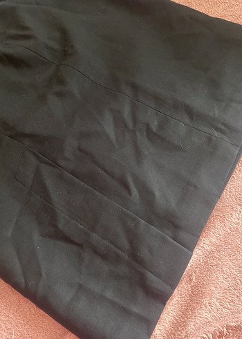 Siyah Fırfırlı Midi Kalem Etek - Görsel 2