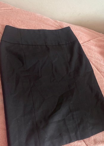 Siyah Fırfırlı Midi Kalem Etek - Görsel 4