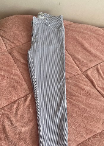 LCW Casual Çizgili Kadın Denim Pantolon - Görsel 2