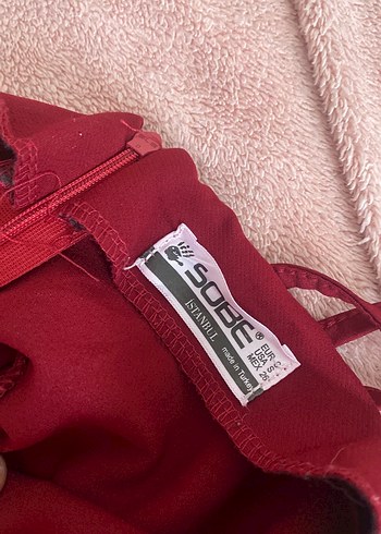 Bordo V Yakalı Midi Elbise - Görsel 4