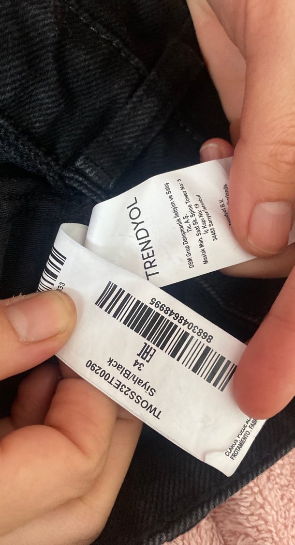 Siyah Normal Boy Kadın Denim etek - Görsel 3