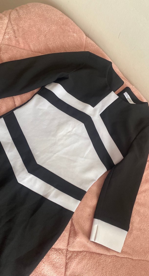 Siyah beyaz elbise - Görsel 2