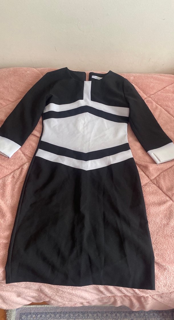 Siyah beyaz elbise - Görsel 3