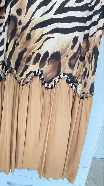 l Beden çeşitli Renk Leoparlı elbise