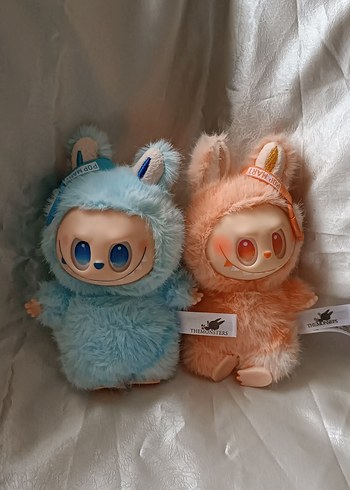 Pastel Mavi Peluş Oyuncak Orjinal labubu Popmart,Themonsters