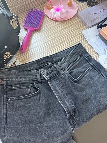 Stradivarius Gri Mom Jean 38 Beden pantolon