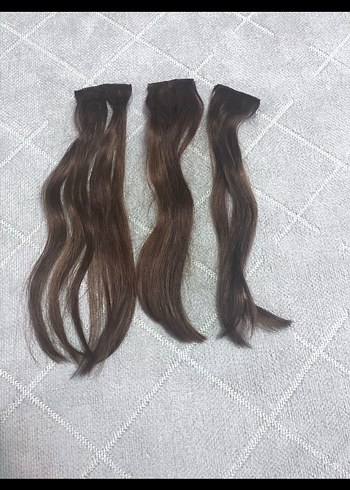 3 parça çıt çıt - gerçek saç - Görsel 2