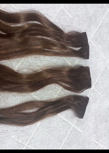 3 parça çıt çıt - gerçek saç - Görsel 3