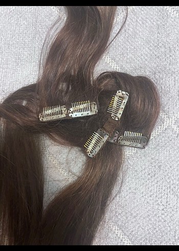 3 parça çıt çıt - gerçek saç - Görsel 4