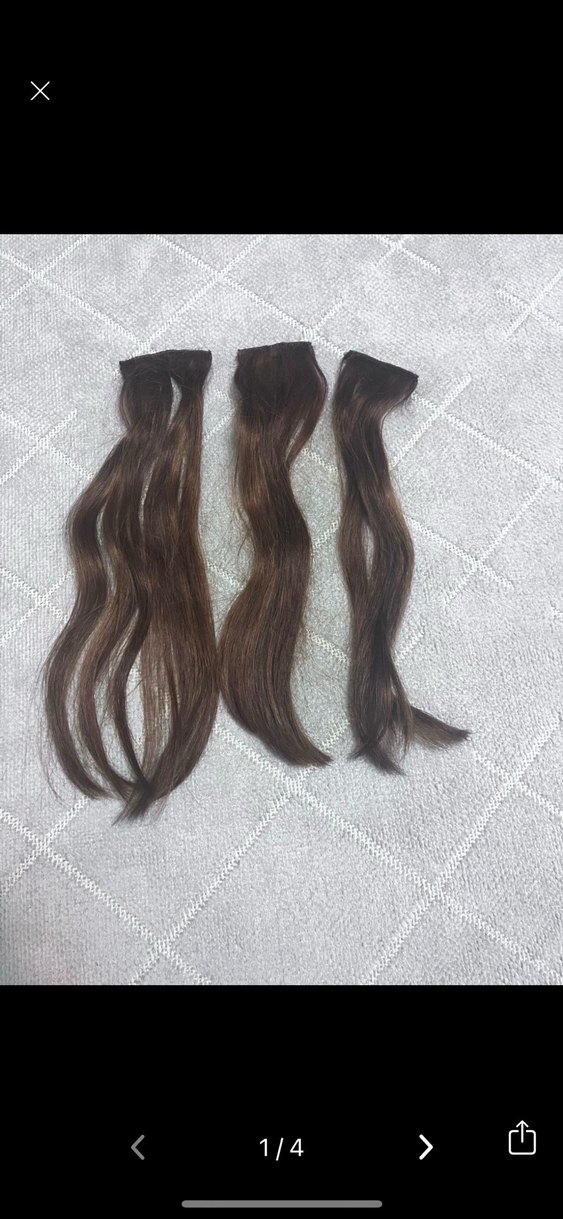 3 parça çıt çıt - gerçek saç - Görsel 2