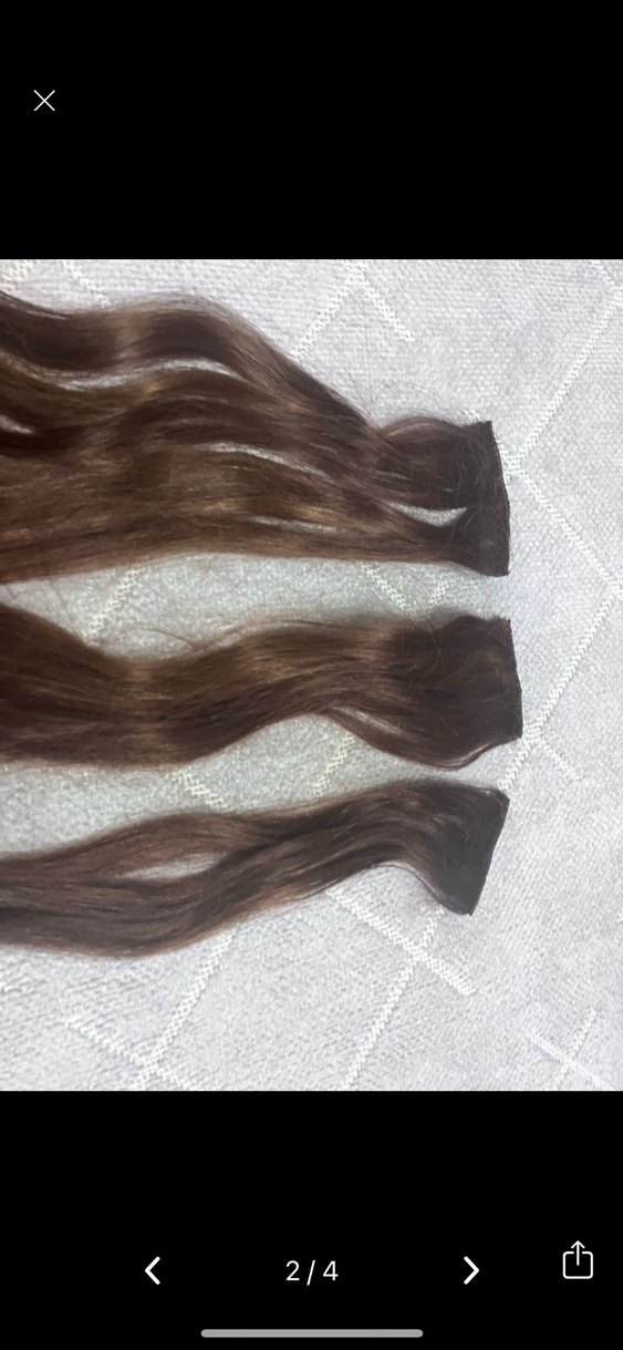 3 parça çıt çıt - gerçek saç - Görsel 3