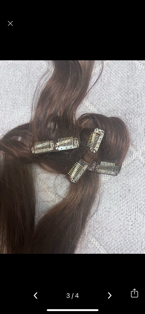 3 parça çıt çıt - gerçek saç - Görsel 4