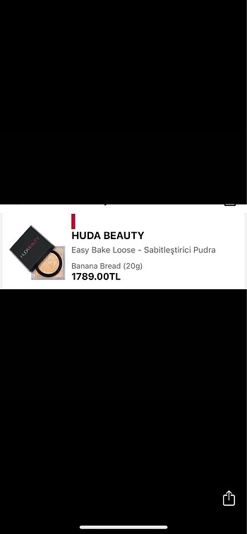  Beden Renk Huda Beauty Bana Bread Toz Pudra