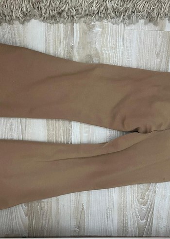 Zara kız çoçuk Bej Pilili Kumaş Pantolon - Görsel 2