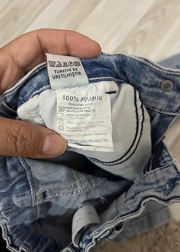 Pul İşlemeli Gri Bol Kesim Kız Kot Pantolon - Görsel 2