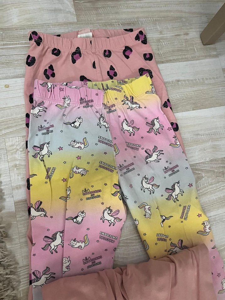 Koton ve LCW Kız Çocuk Pastel Renkli Desenli Taytlar - Görsel 3