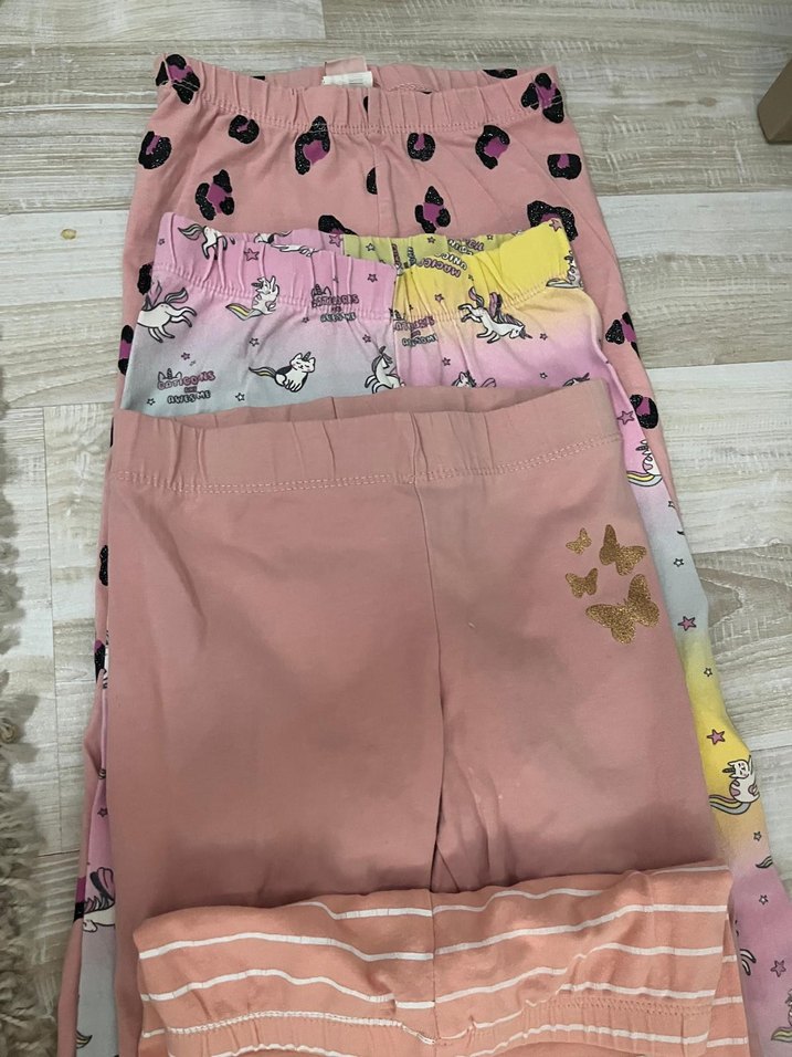 Koton ve LCW Kız Çocuk Pastel Renkli Desenli Taytlar - Görsel 4