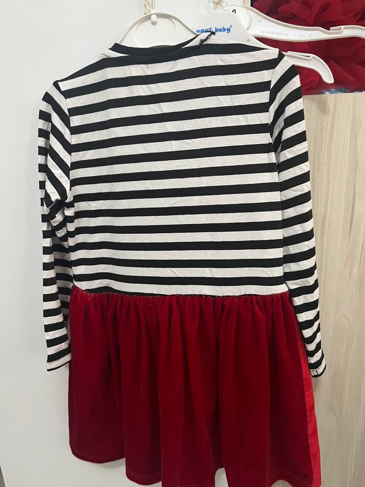 Kız Çocuk Uzun Kollu Geyikli Elbise - Görsel 2