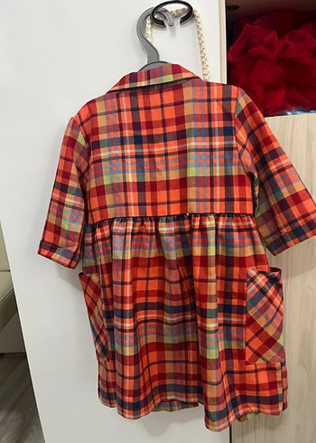 LCW Renkli Ekose Desenli Kız elbise - Görsel 2