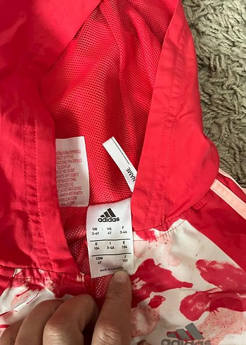 Adidas Kız Çocuk Kırmızı Kapüşonlu Eşofman Takımı