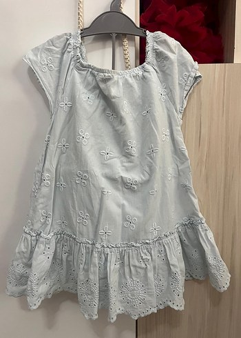 Kız Çocuk Fistolu Pamuk Elbise - Görsel 2