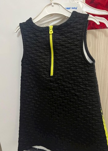 Renkli Örgü Desenli Kız Çocuk Elbise - Görsel 2