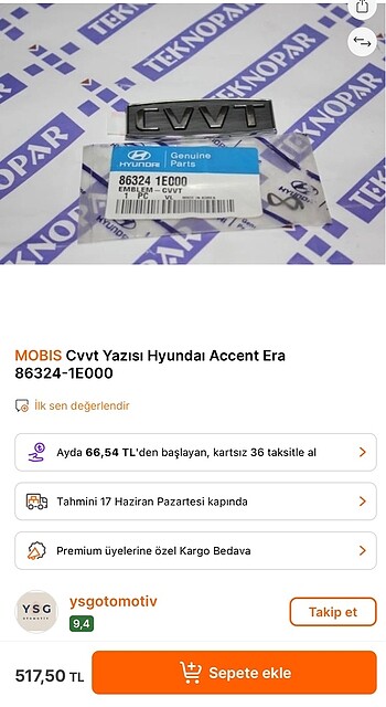 Diğer Beden Hyundai Accent Era CVVT Yazısı