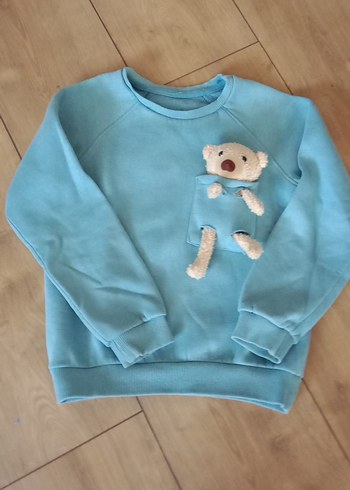 LC Waikiki Kız Çocuk Mavi Pamuklu Sweatshirt