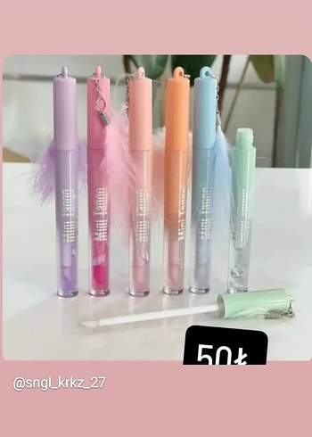 Pastel Renkli Parlak Dudak Parlatıcısı