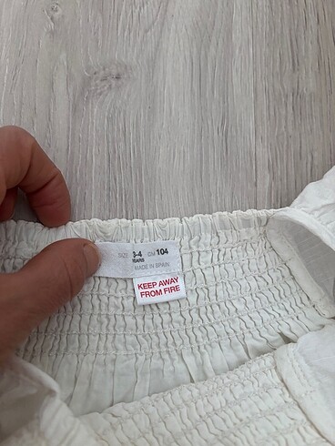 4 Yaş Beden beyaz Renk Zara elbise