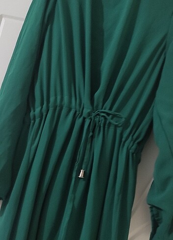 42 Beden Yeşil tesettur elbise 