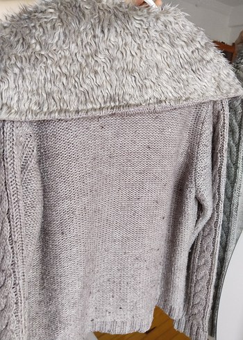 Gri Triko  Hırka - Görsel 5