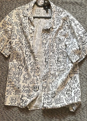 keith haring Kısa Kollu Gömlek
