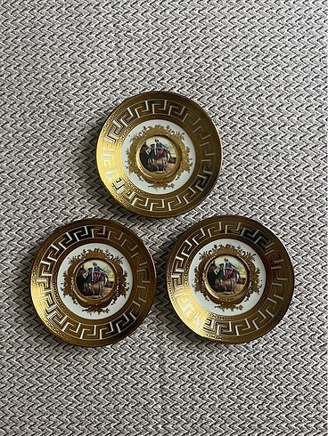 vintage antika küçük tabak 3lü