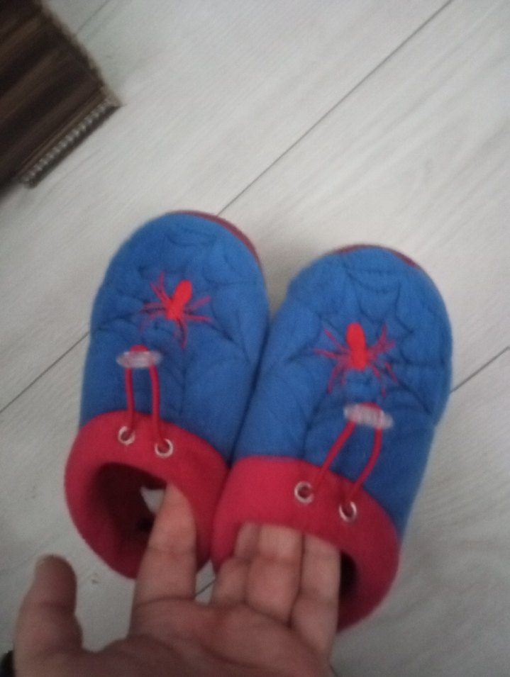 Mavi Erkek Çocuk Sıcak Terlik Velcro - Görsel 3