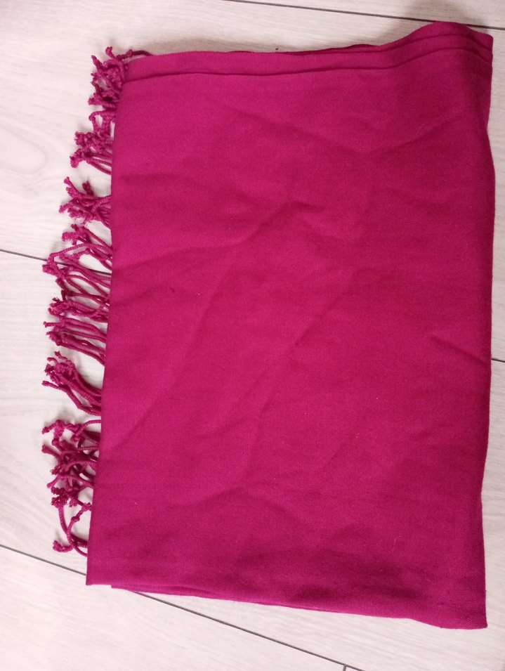 Pembe Kadın İpek Dokulu Şal - Görsel 2