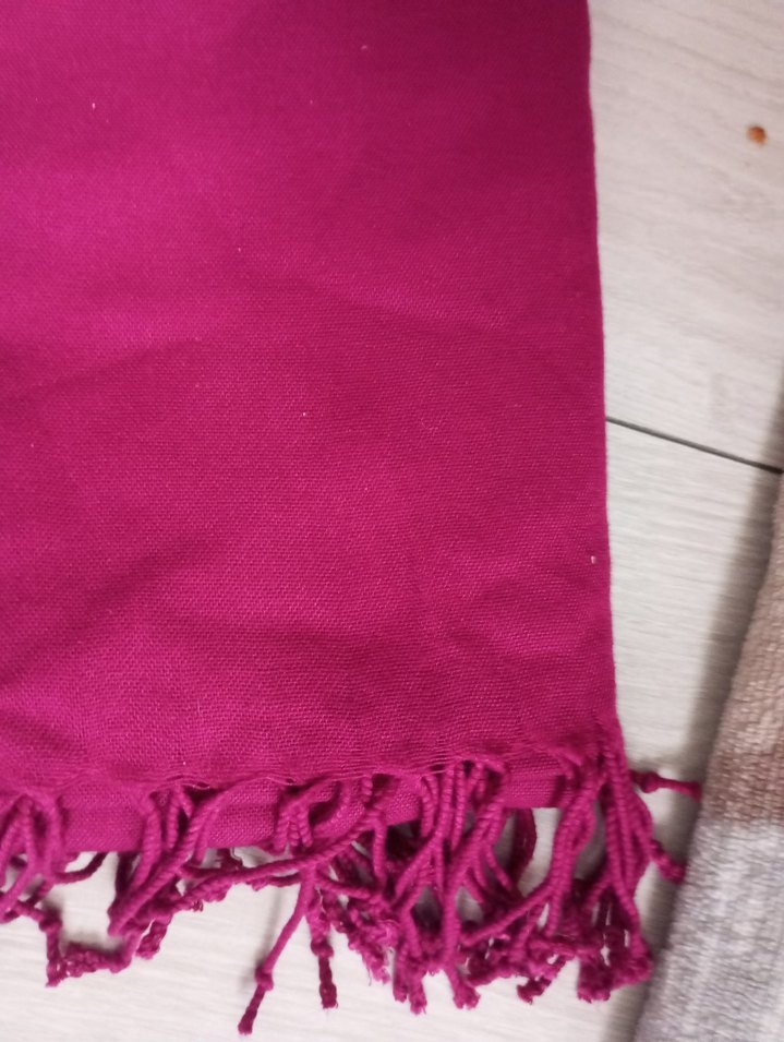 Pembe Kadın İpek Dokulu Şal - Görsel 3