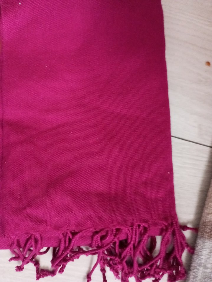 Pembe Kadın İpek Dokulu Şal - Görsel 4