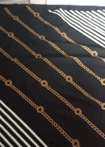 Altın Zincir Detaylı Minimalist eşarp fular - Görsel 15