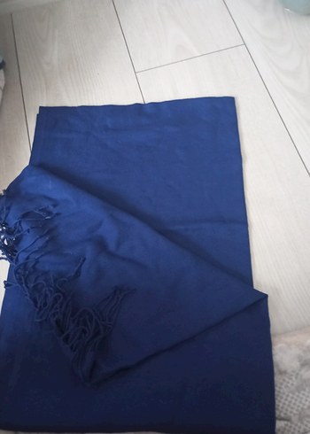 saks mavisi Püsküllü Kadın Şal - Görsel 6